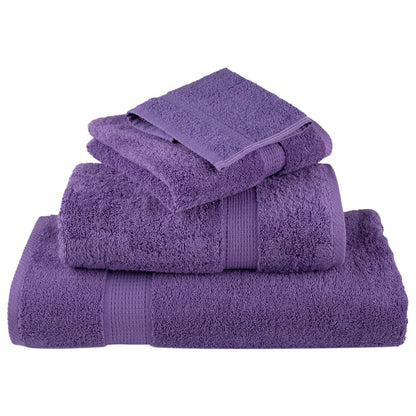 vidaXL Serviettes de qualité supérieure 4 pcs violet 100% coton