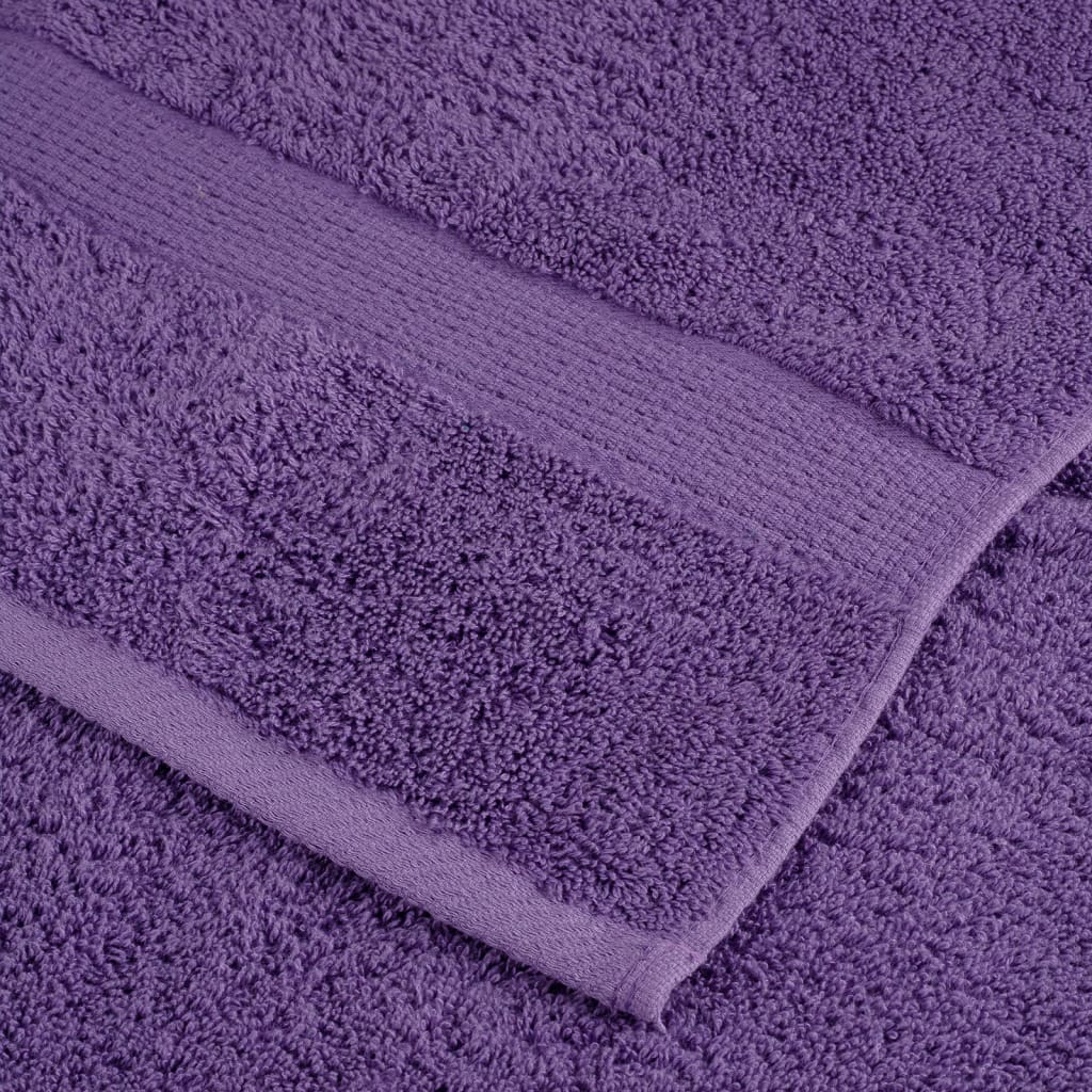 vidaXL Serviettes de qualité supérieure 4 pcs violet 100% coton