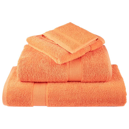 vidaXL Gants de toilette de qualité supérieure 2 pcs orange 100% coton