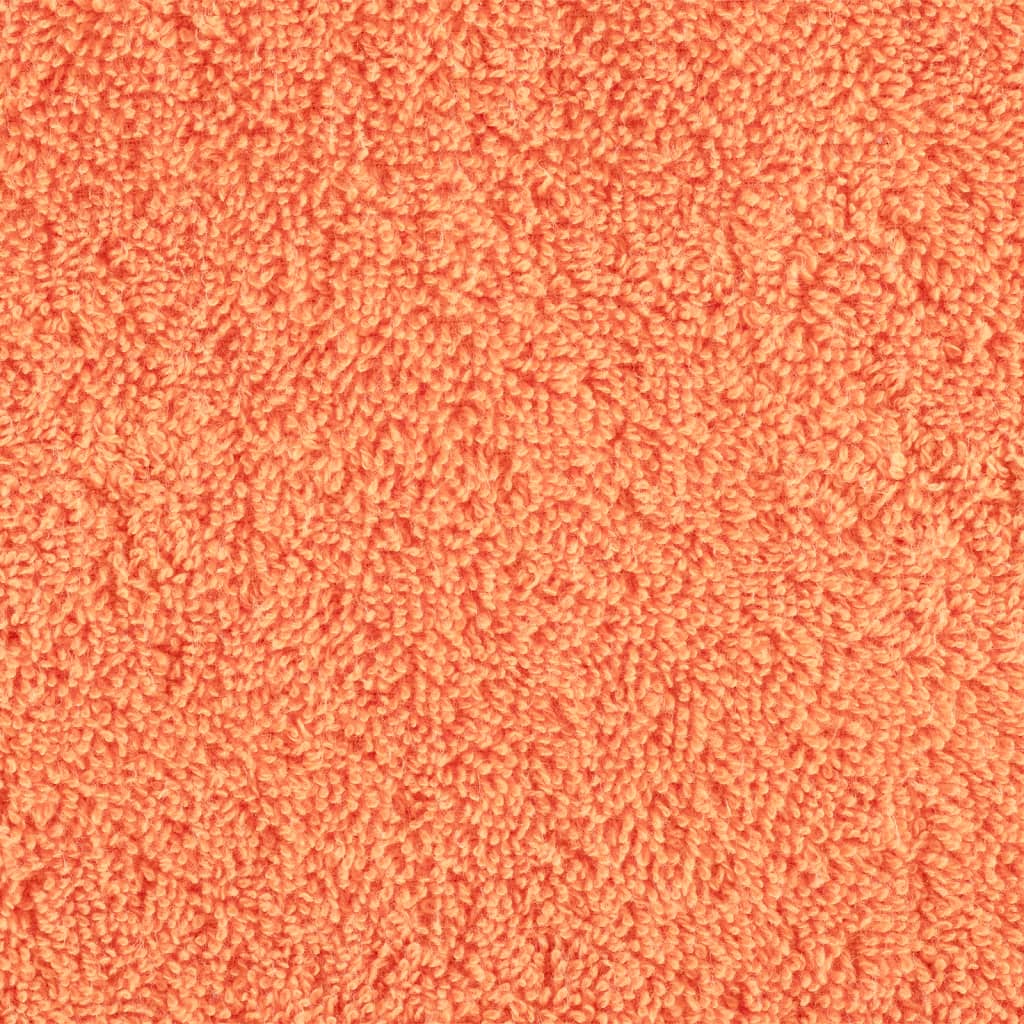 vidaXL Gants de toilette de qualité supérieure 2 pcs orange 100% coton