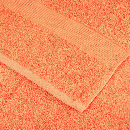 vidaXL Gants de toilette de qualité supérieure 2 pcs orange 100% coton