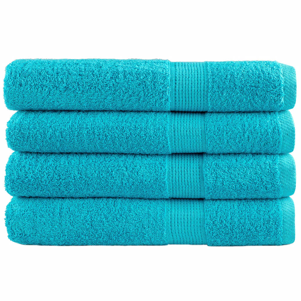 vidaXL Serviettes de sauna de qualité supérieure 4 pcs 100% coton