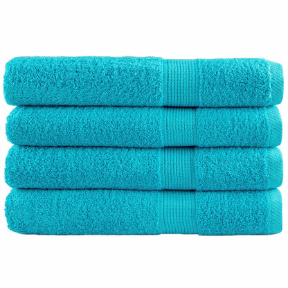 vidaXL Serviettes de sauna de qualité supérieure 4 pcs 100% coton