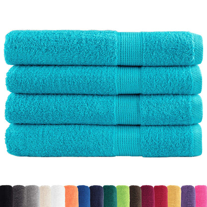 vidaXL Serviettes de sauna de qualité supérieure 4 pcs 100% coton