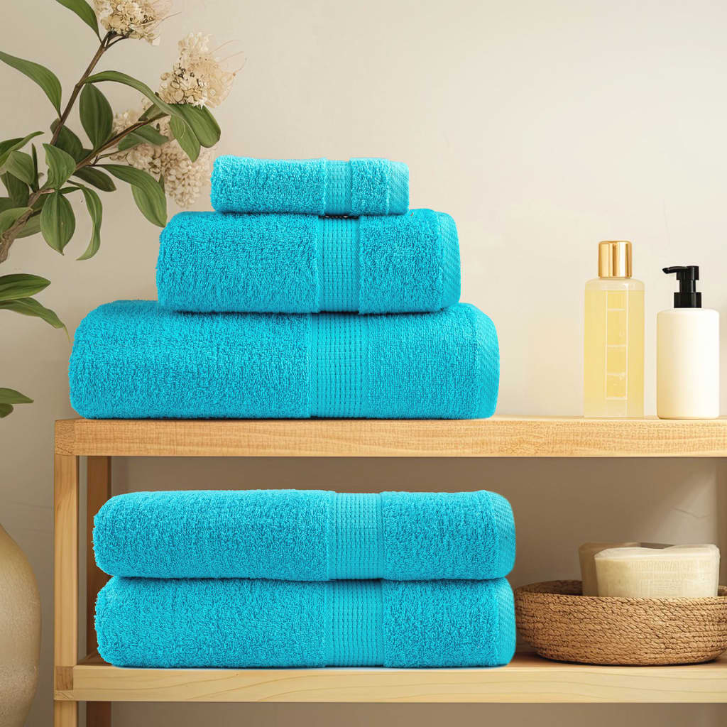 vidaXL Serviettes de sauna de qualité supérieure 4 pcs 100% coton