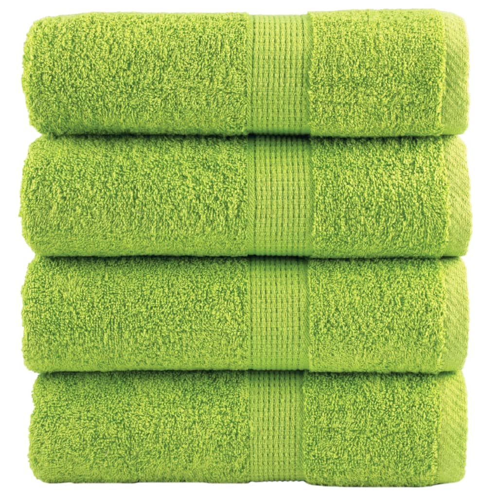 vidaXL Gants de toilette de qualité supérieure 4pcs 600g/m² 100% coton