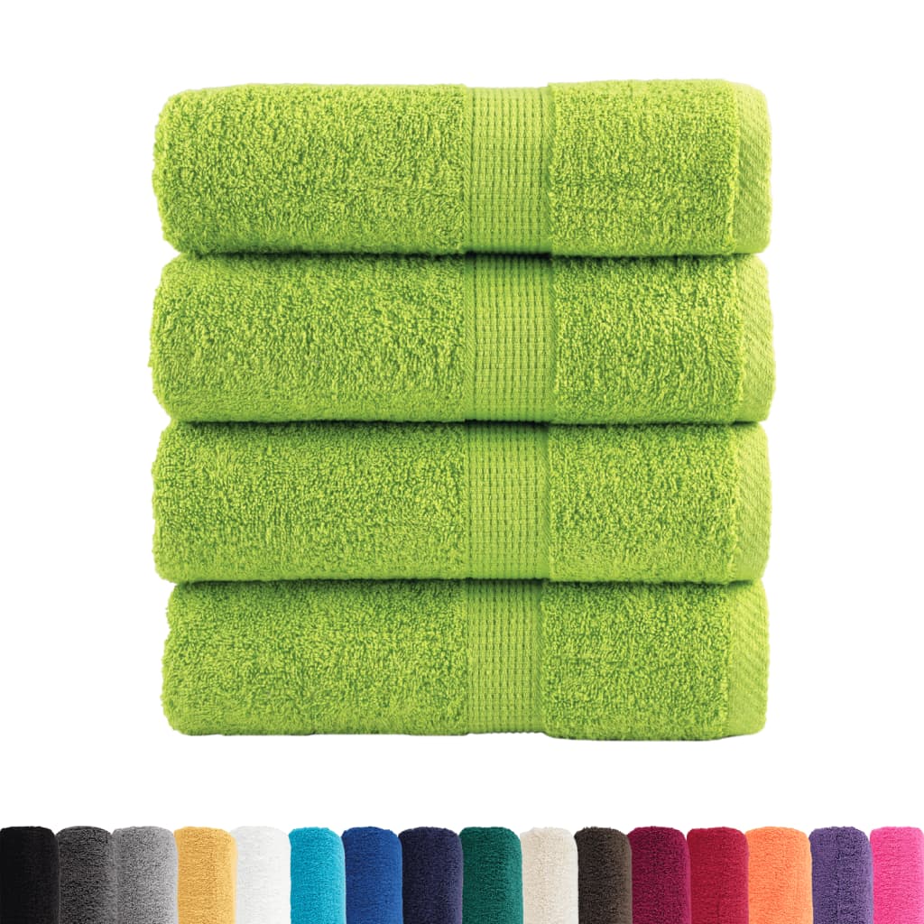 vidaXL Gants de toilette de qualité supérieure 4pcs 600g/m² 100% coton