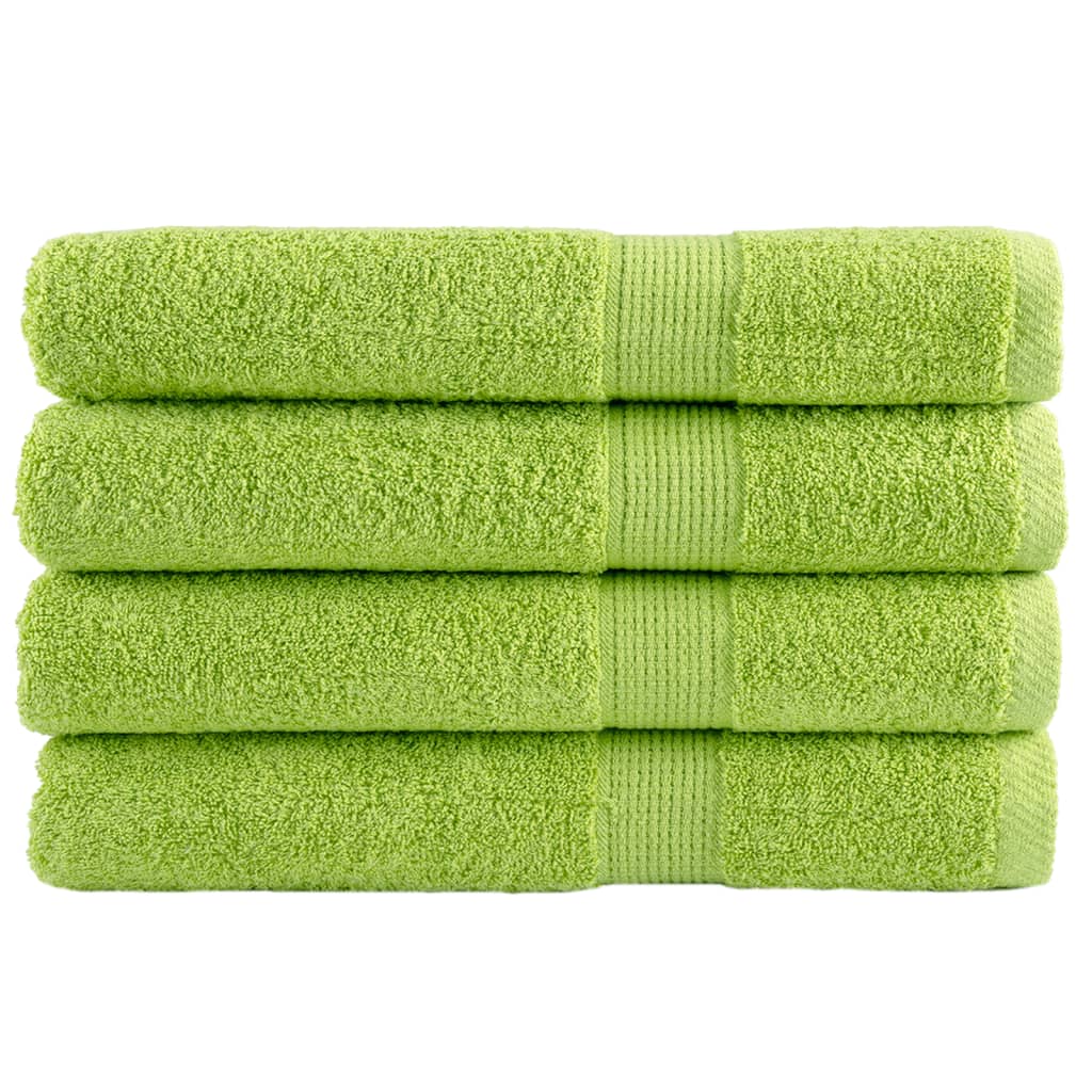 vidaXL Serviettes de sauna de qualité supérieure 4 pcs 100% coton