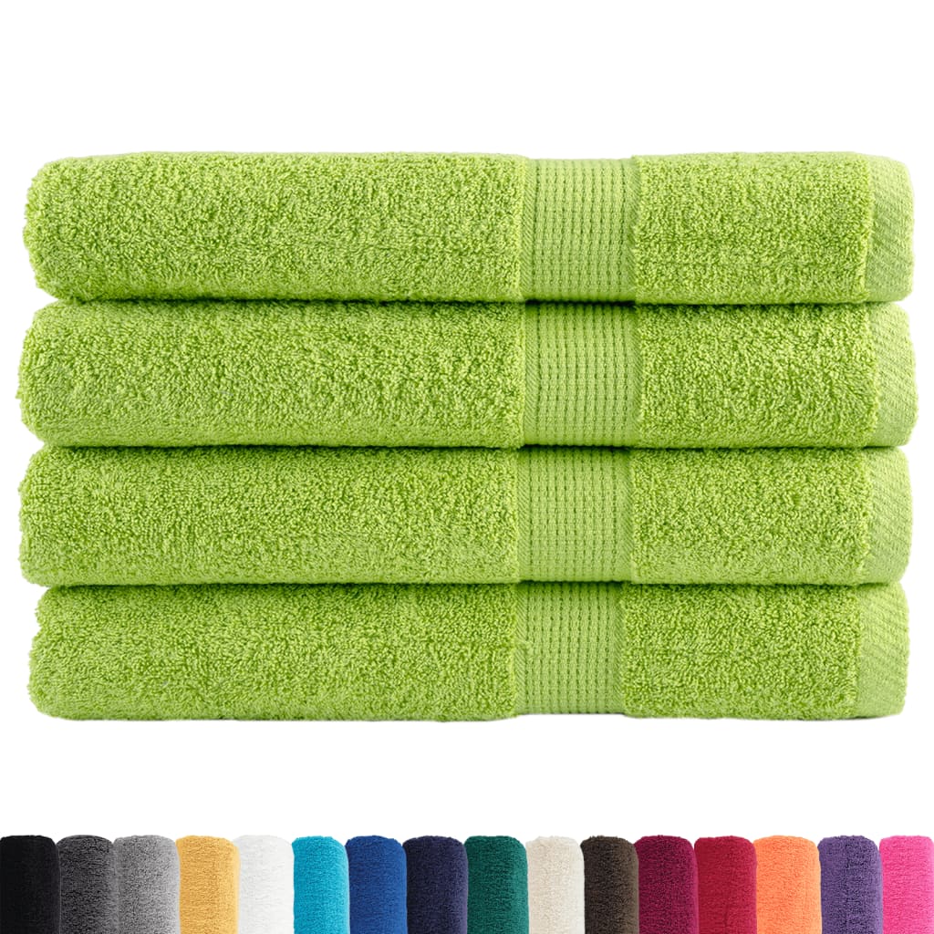 vidaXL Serviettes de sauna de qualité supérieure 4 pcs 100% coton