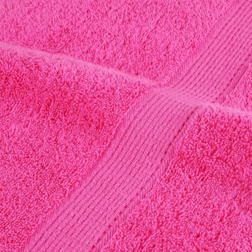 vidaXL Gants de toilette de qualité supérieure 10 pcs rose 100% coton