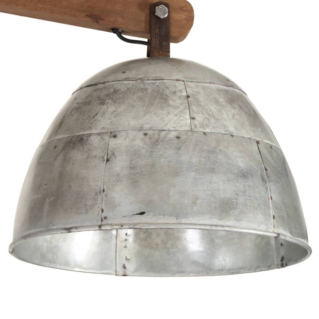 vidaXL Plafonnier 25 W argent vintage 105x30x65-108cm E27