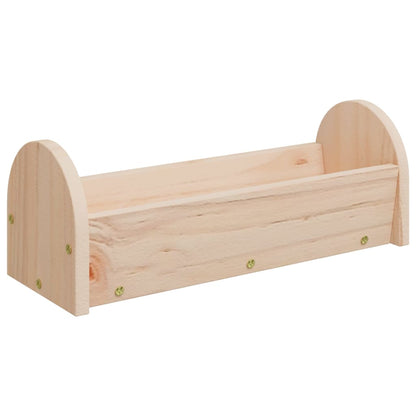 vidaXL Mangeoire à foin pour lapins 28x10x10 cm bois massif de sapin
