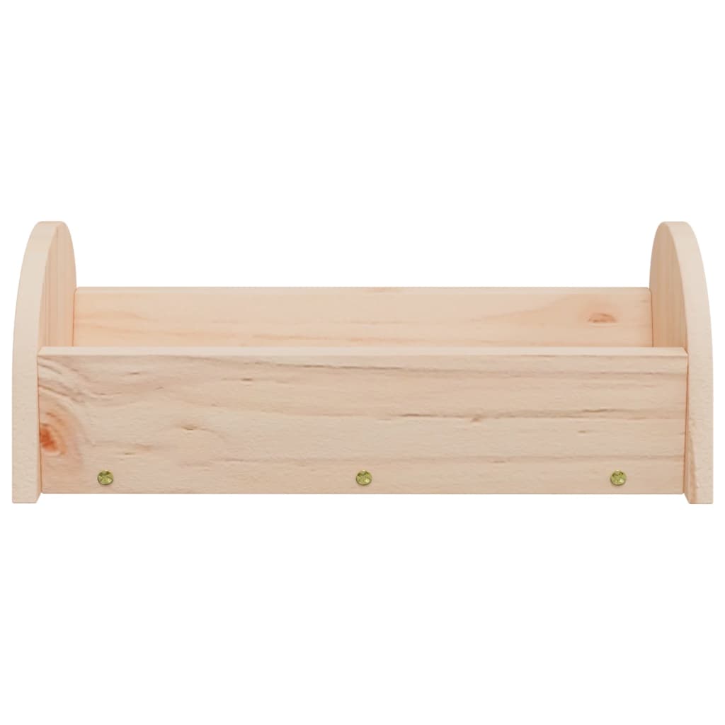 vidaXL Mangeoire à foin pour lapins 28x10x10 cm bois massif de sapin