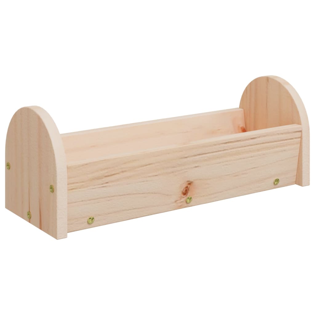 vidaXL Mangeoire à foin pour lapins 28x10x10 cm bois massif de sapin