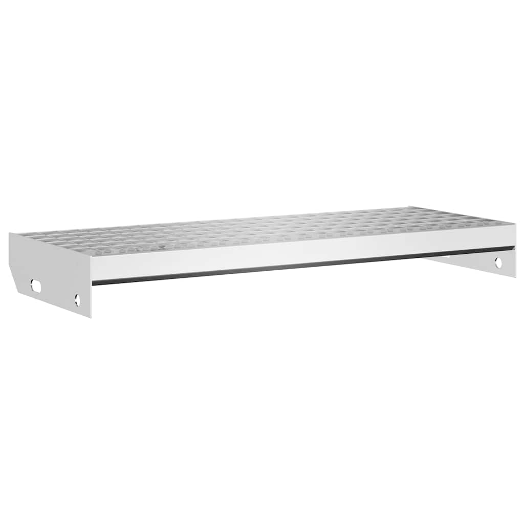 vidaXL Escalier en caillebotis 60x24x7 cm acier galvanisé