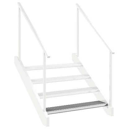 vidaXL Escalier en caillebotis 90x24x7 cm acier galvanisé