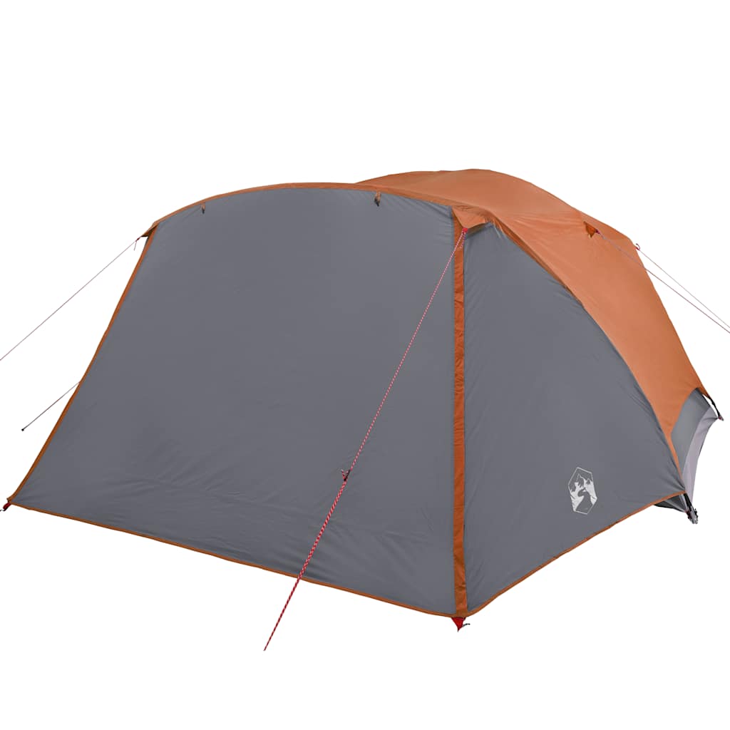 vidaXL Tente de camping et porche 4 personnes gris orange imperméable