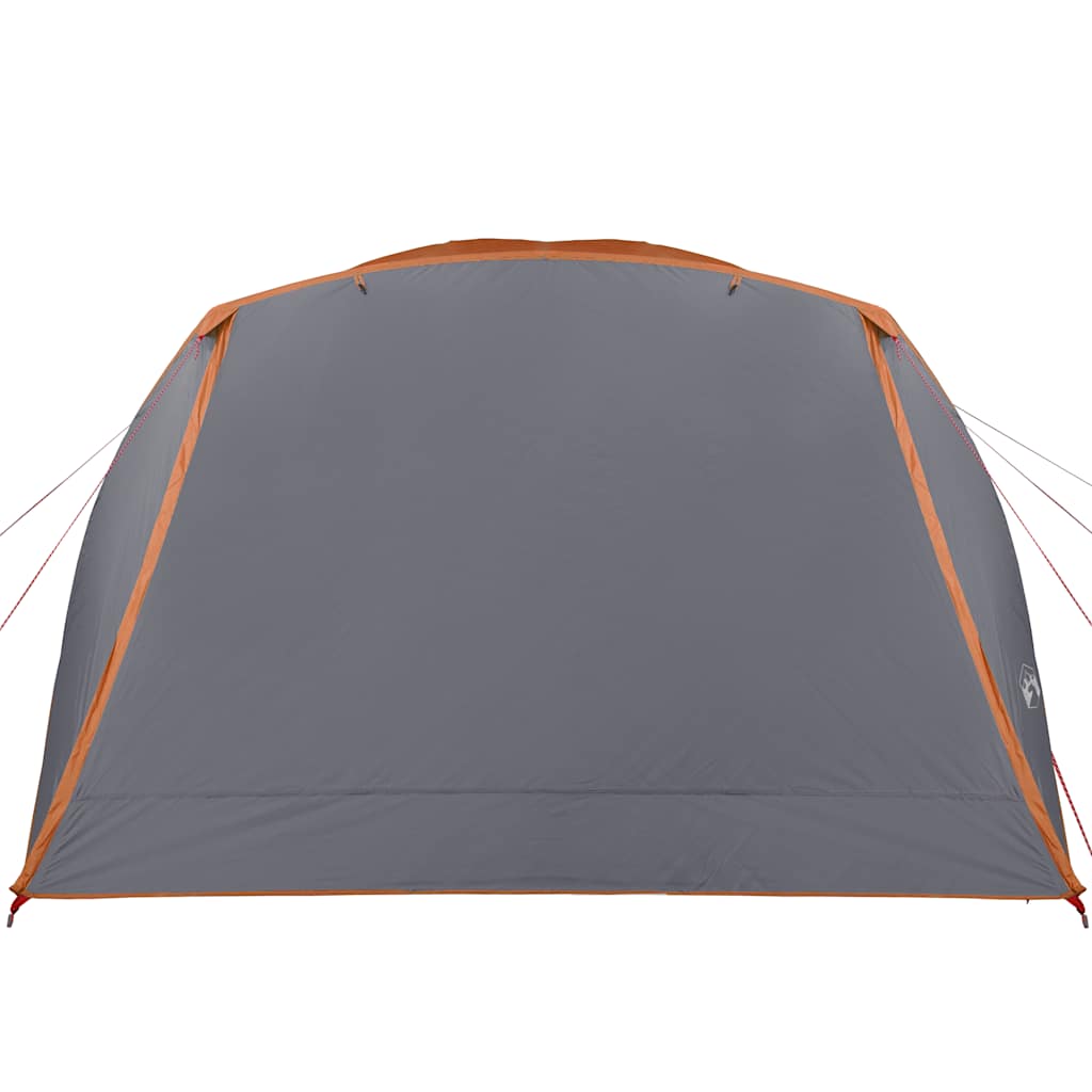 vidaXL Tente de camping et porche 4 personnes gris orange imperméable