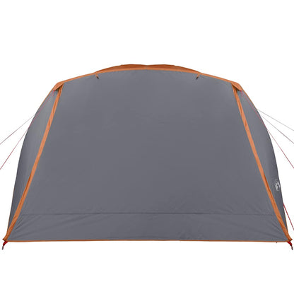 vidaXL Tente de camping et porche 4 personnes gris orange imperméable