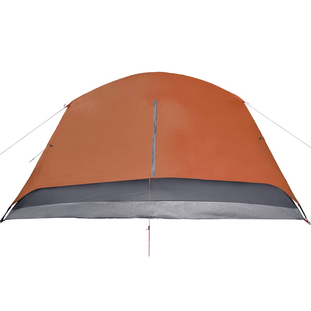 vidaXL Tente de camping et porche 4 personnes gris orange imperméable