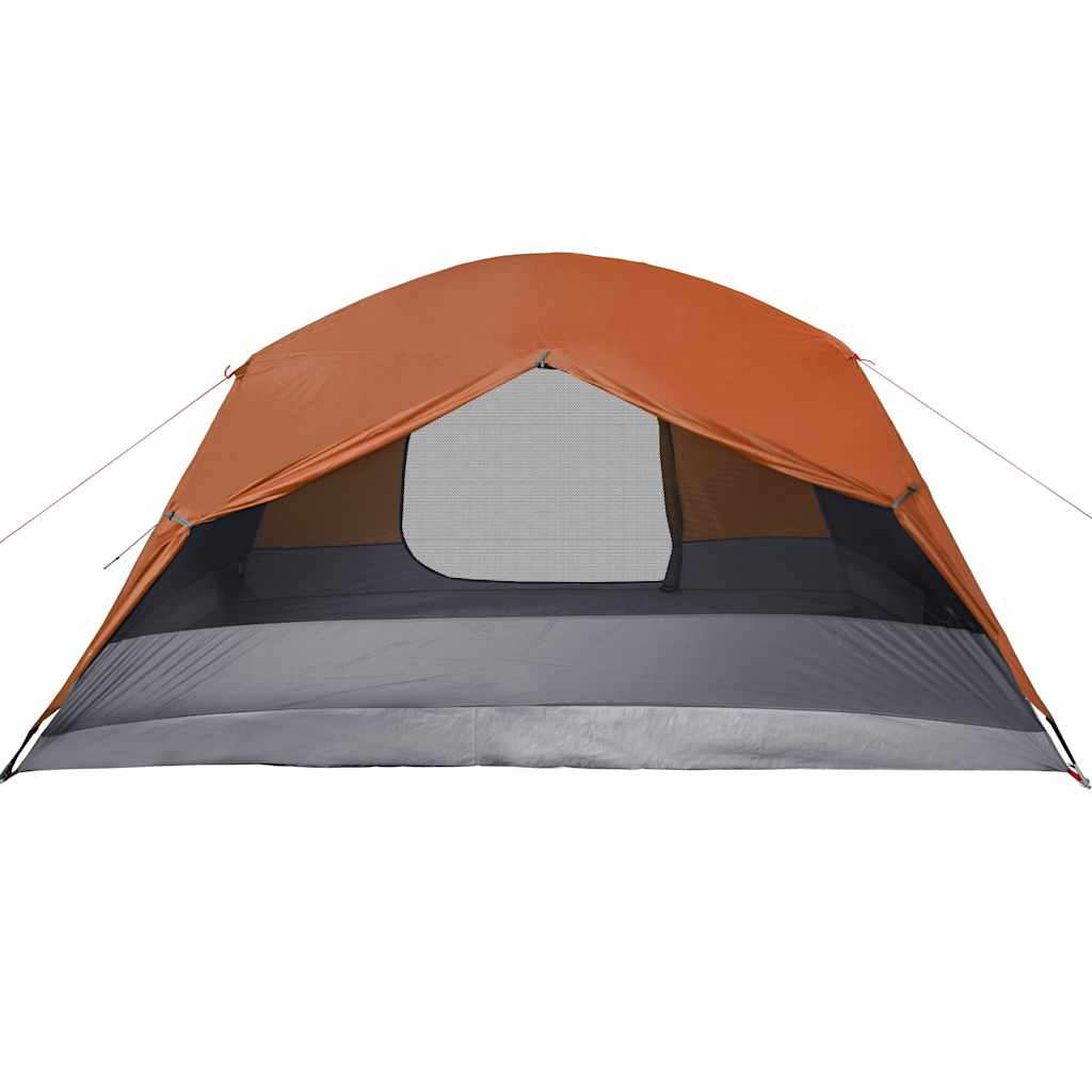 vidaXL Tente de camping et porche 4 personnes gris orange imperméable