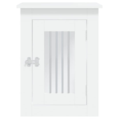 vidaXL Meuble de cage pour chiens blanc 45x62x59 cm bois d'ingénierie