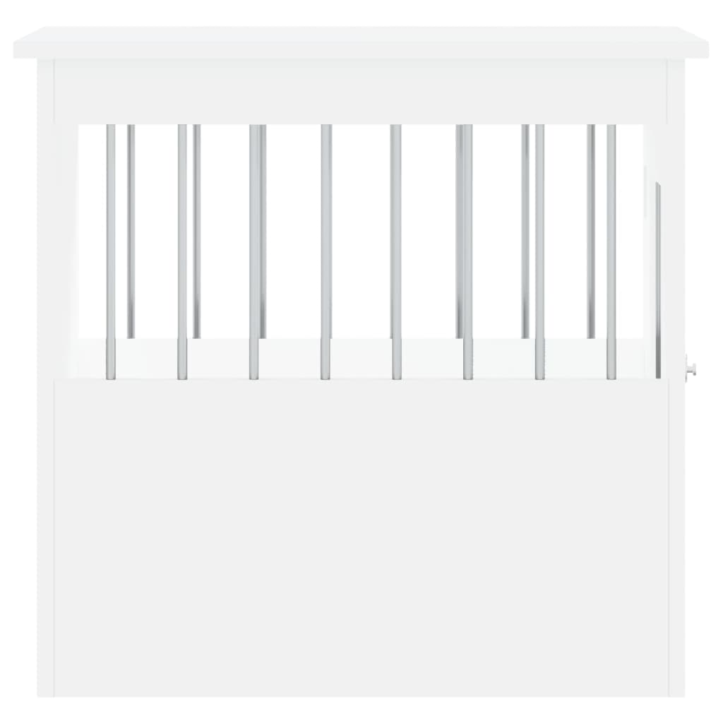 vidaXL Meuble de cage pour chiens blanc 45x62x59 cm bois d'ingénierie
