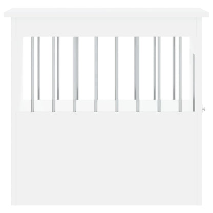 vidaXL Meuble de cage pour chiens blanc 45x62x59 cm bois d'ingénierie