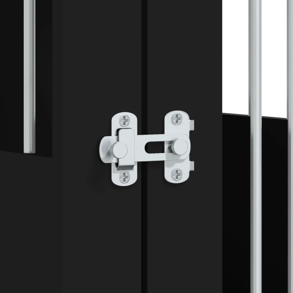 vidaXL Meuble de cage pour chiens noir 45x62x59 cm bois d'ingénierie