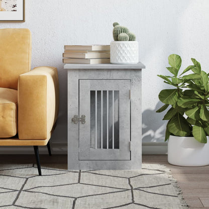 vidaXL Meuble de cage pour chiens gris béton 45x62x59 cm