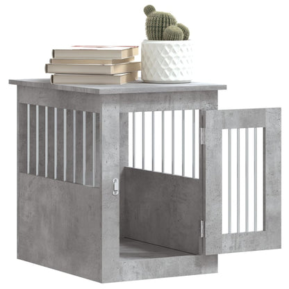 vidaXL Meuble de cage pour chiens gris béton 45x62x59 cm