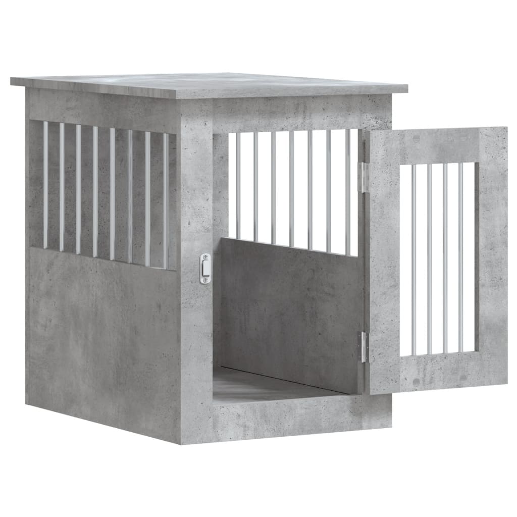 vidaXL Meuble de cage pour chiens gris béton 45x62x59 cm