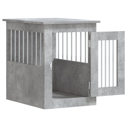vidaXL Meuble de cage pour chiens gris béton 45x62x59 cm