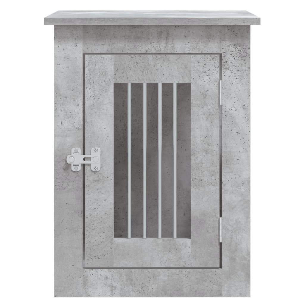 vidaXL Meuble de cage pour chiens gris béton 45x62x59 cm