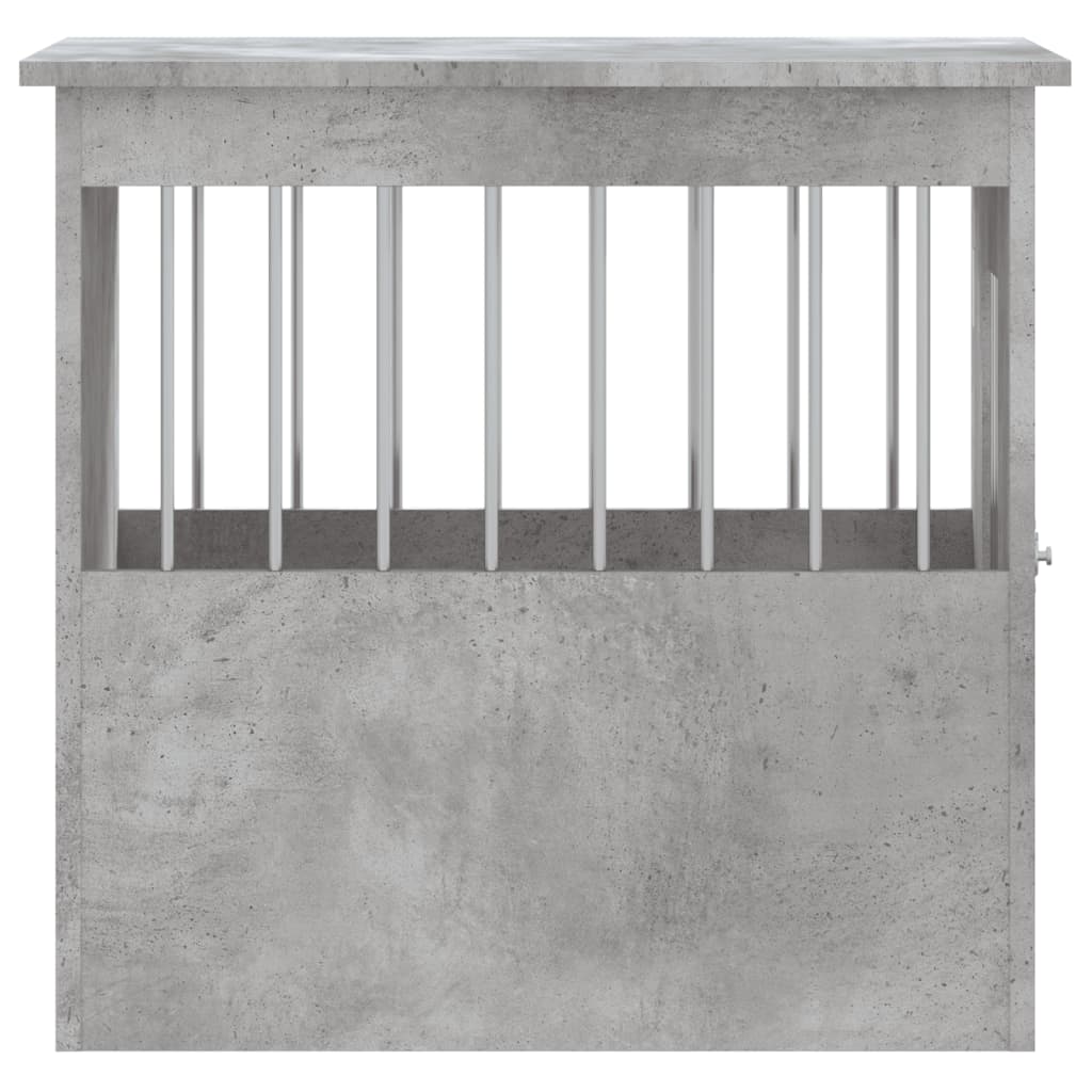 vidaXL Meuble de cage pour chiens gris béton 45x62x59 cm