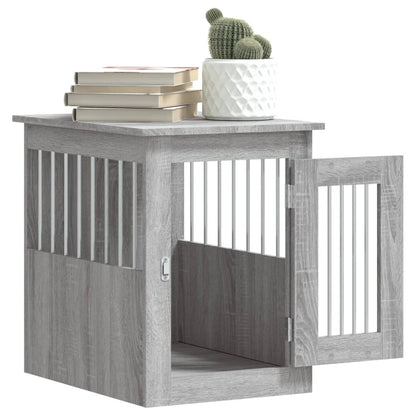 vidaXL Meuble de cage pour chiens sonoma gris 45x62x59 cm
