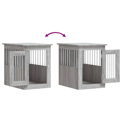 vidaXL Meuble de cage pour chiens sonoma gris 45x62x59 cm