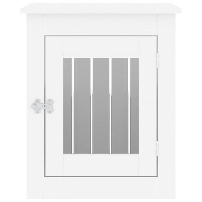 vidaXL Meuble de cage pour chiens blanc 55x75x65 cm bois d'ingénierie