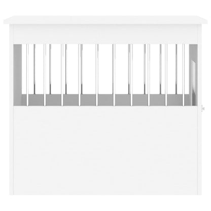 vidaXL Meuble de cage pour chiens blanc 55x75x65 cm bois d'ingénierie