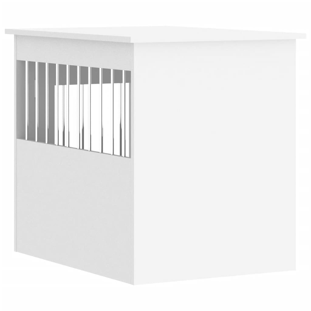 vidaXL Meuble de cage pour chiens blanc 55x75x65 cm bois d'ingénierie