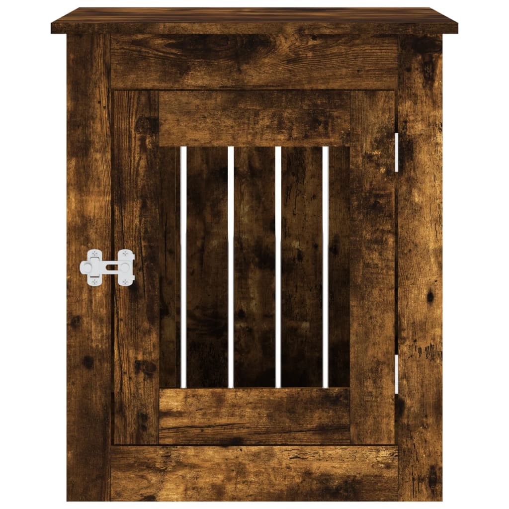 vidaXL Meuble de cage pour chiens chêne fumé 55x75x65 cm