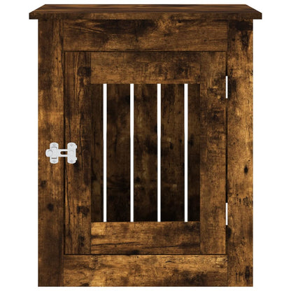 vidaXL Meuble de cage pour chiens chêne fumé 55x75x65 cm