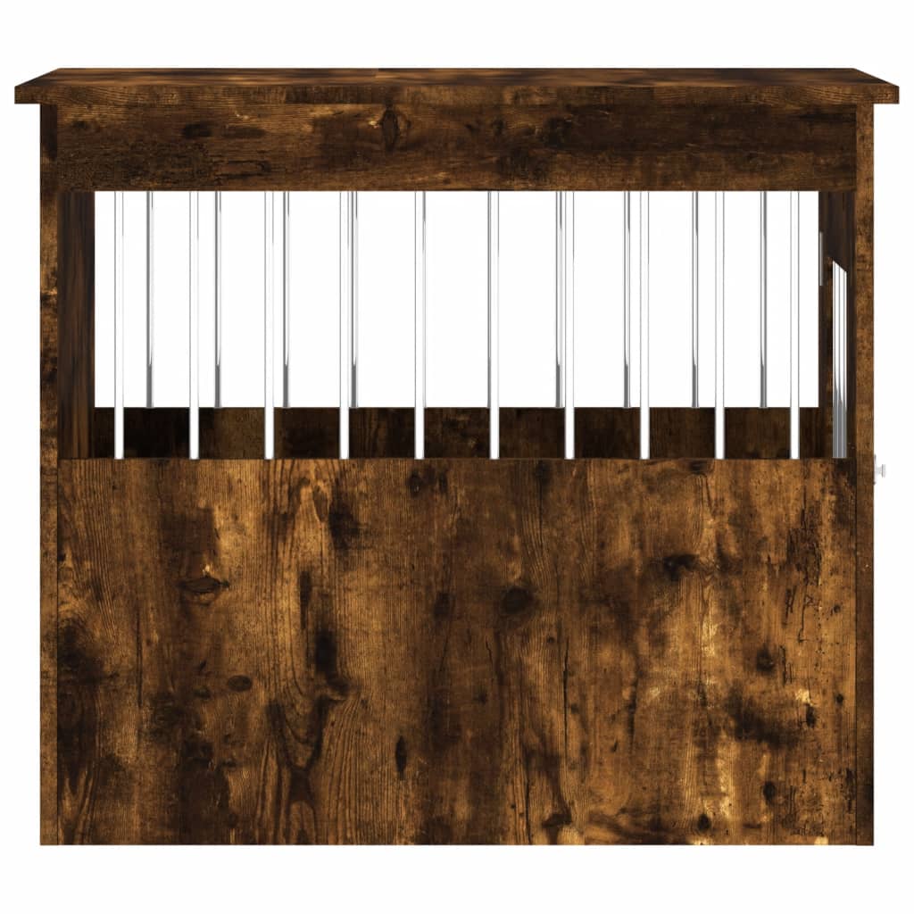 vidaXL Meuble de cage pour chiens chêne fumé 55x75x65 cm