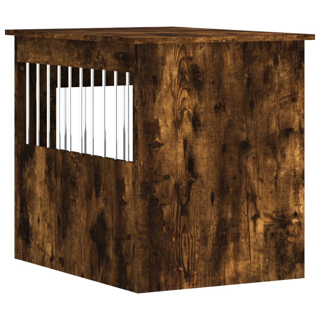 vidaXL Meuble de cage pour chiens chêne fumé 55x75x65 cm