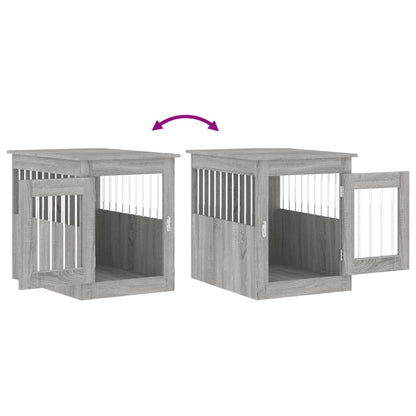 vidaXL Meuble de cage pour chiens sonoma gris 55x75x65 cm