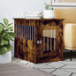 vidaXL Meuble de cage pour chiens chêne fumé 55x80x68 cm
