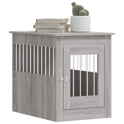 vidaXL Meuble de cage pour chiens sonoma gris 55x80x68 cm