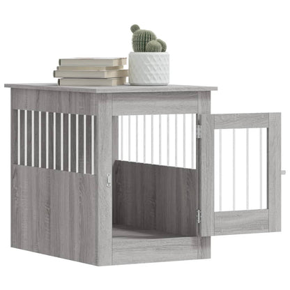 vidaXL Meuble de cage pour chiens sonoma gris 55x80x68 cm