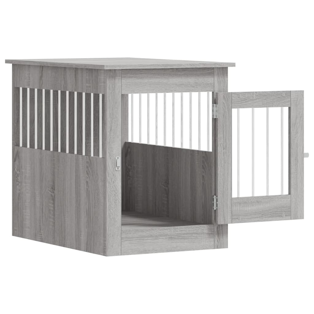 vidaXL Meuble de cage pour chiens sonoma gris 55x80x68 cm
