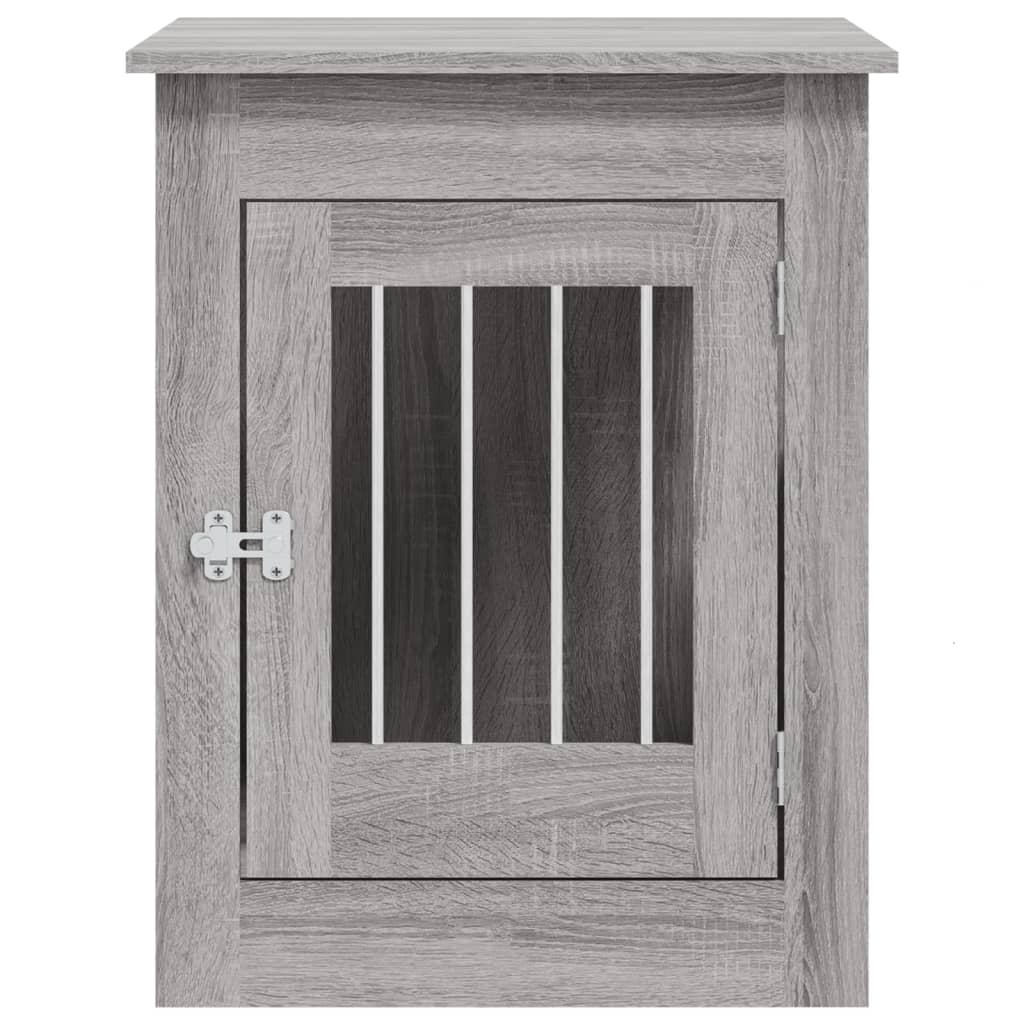 vidaXL Meuble de cage pour chiens sonoma gris 55x80x68 cm